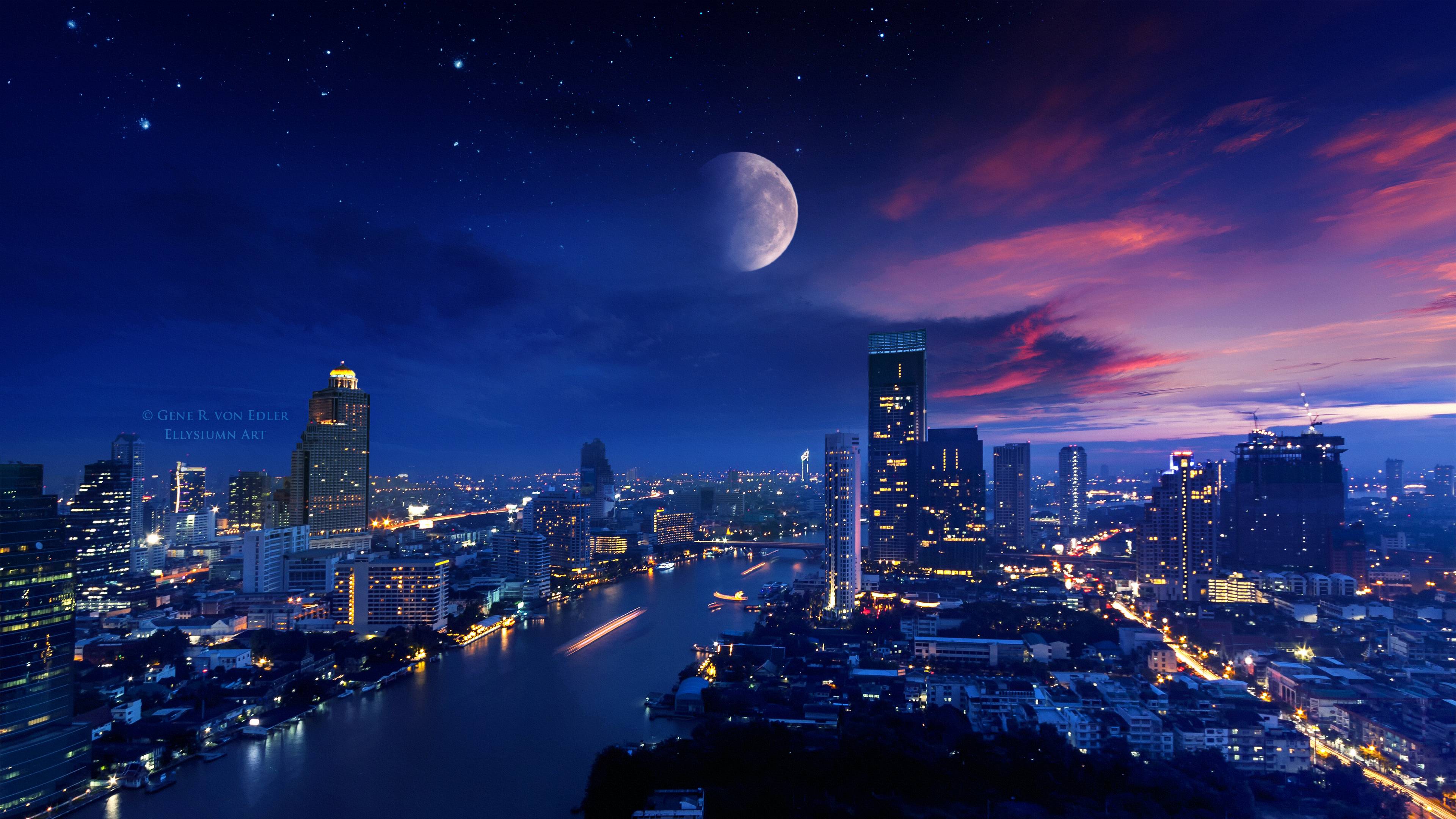 3840x2160 Cityscape 4K Nightscape 4K Wallpaper, HD Artist 4K Wallpaper, Image, Photo and Background