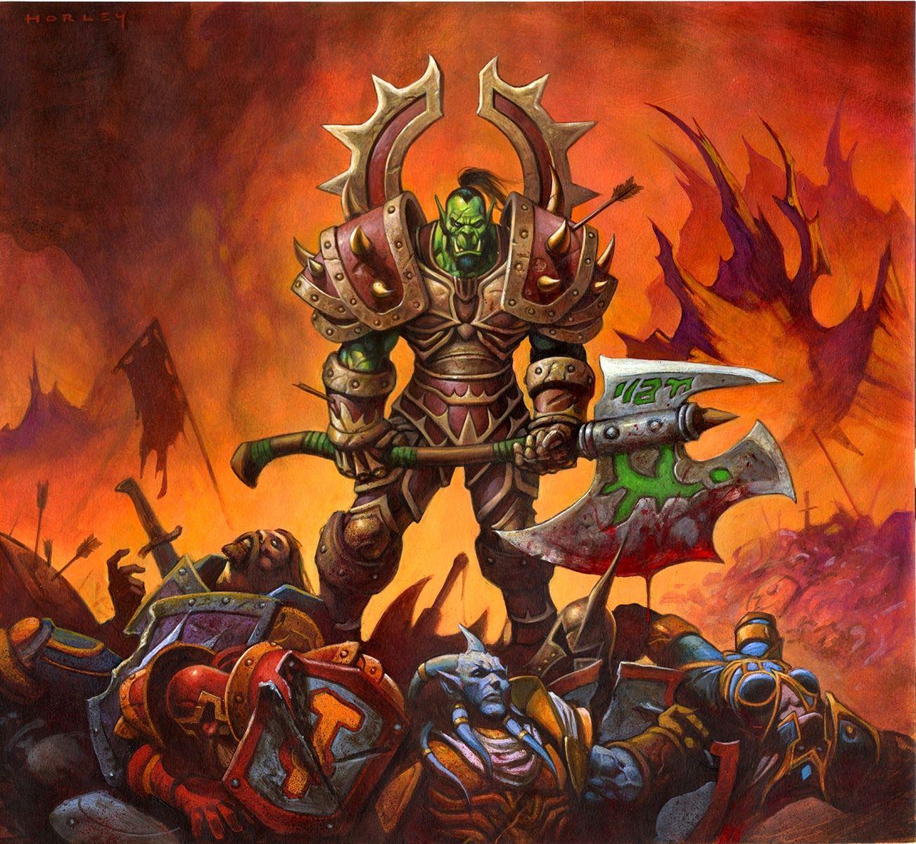1302x1200 WoW Orc Warrior Wallpaper .