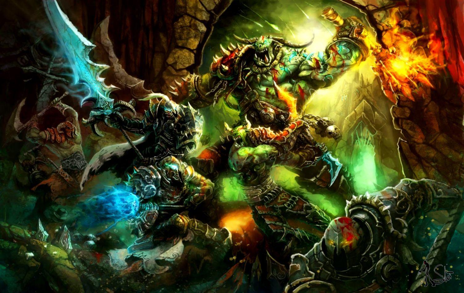 1504x950 World Of Warcraft Orc Fighter Wallpaper
