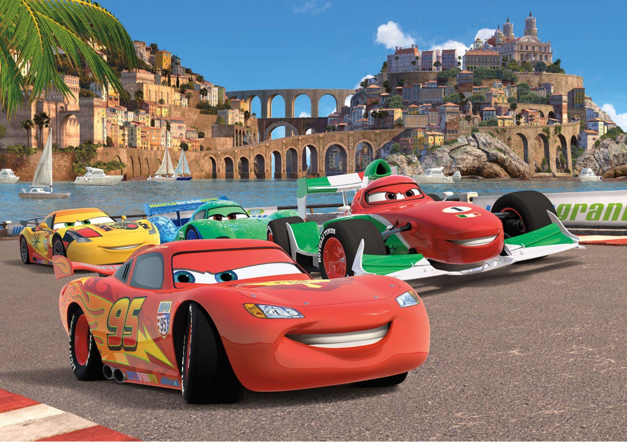 2048x1444 Disney Cars Boys Wallpaper Bedroom photo wall mural in Giant size Red