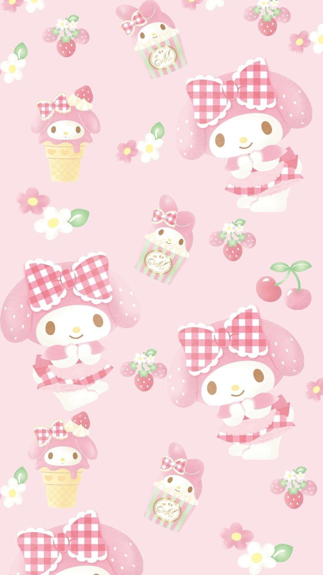 1080x1920 My Melody iPhone Wallpaper