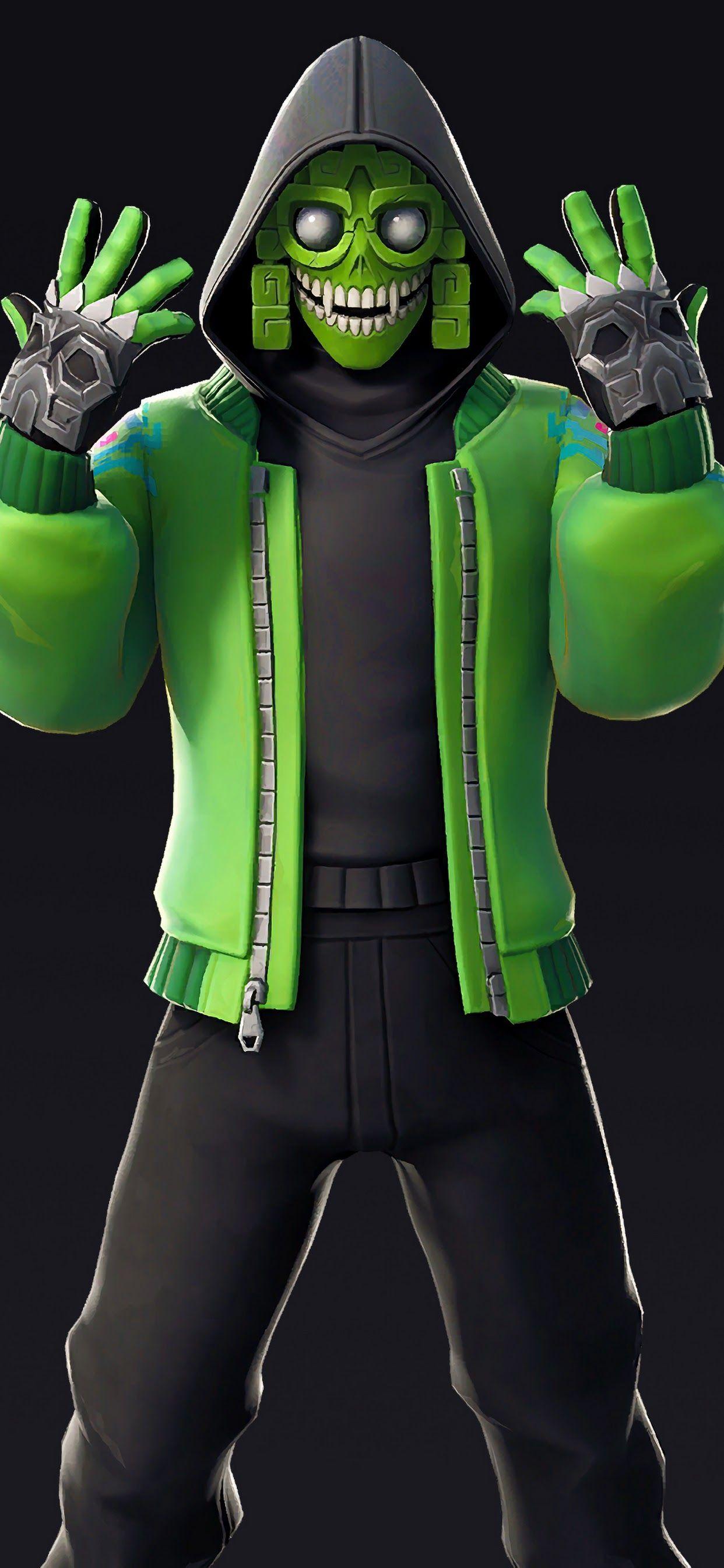 1242x2688 Fortnite Battle Royale Mezmer Season 8 Outfit Skin 4K Wallpaper