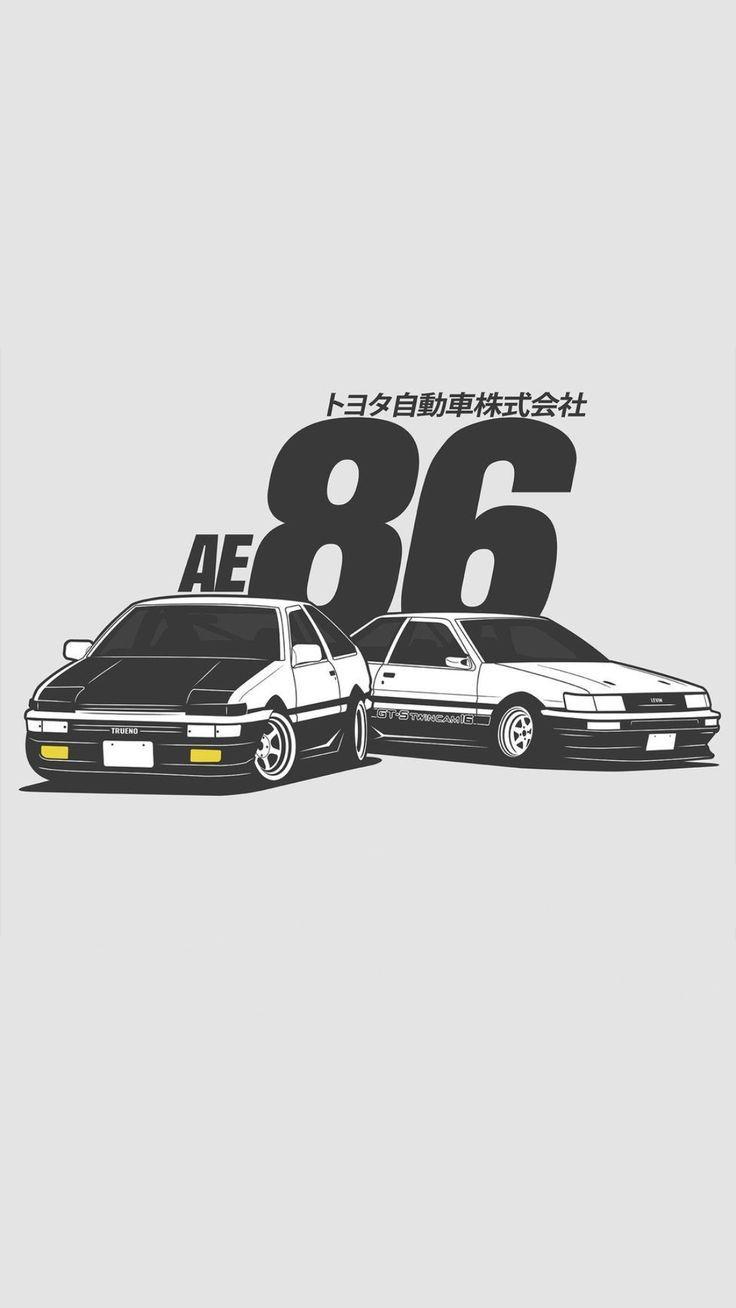736x1308 Toyota Ae86 iPhone Wallpaper