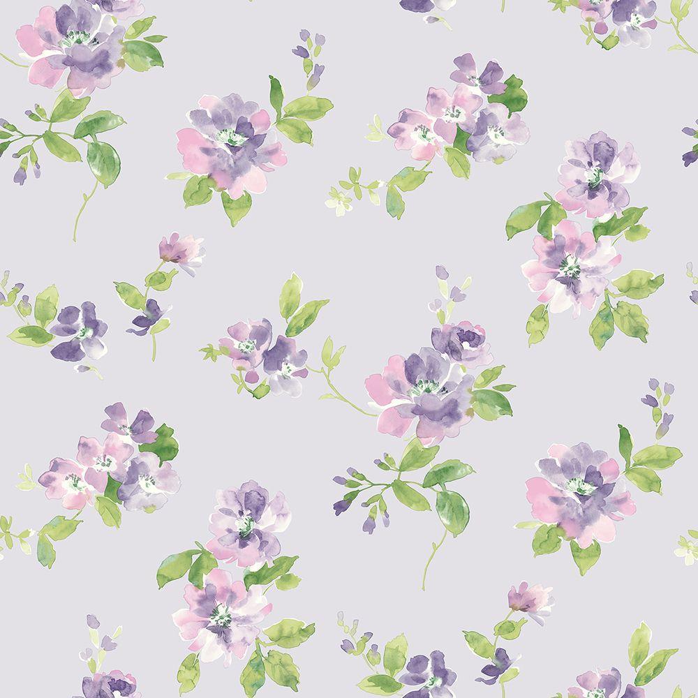 1000x1000 Violet Floral Wallpaper