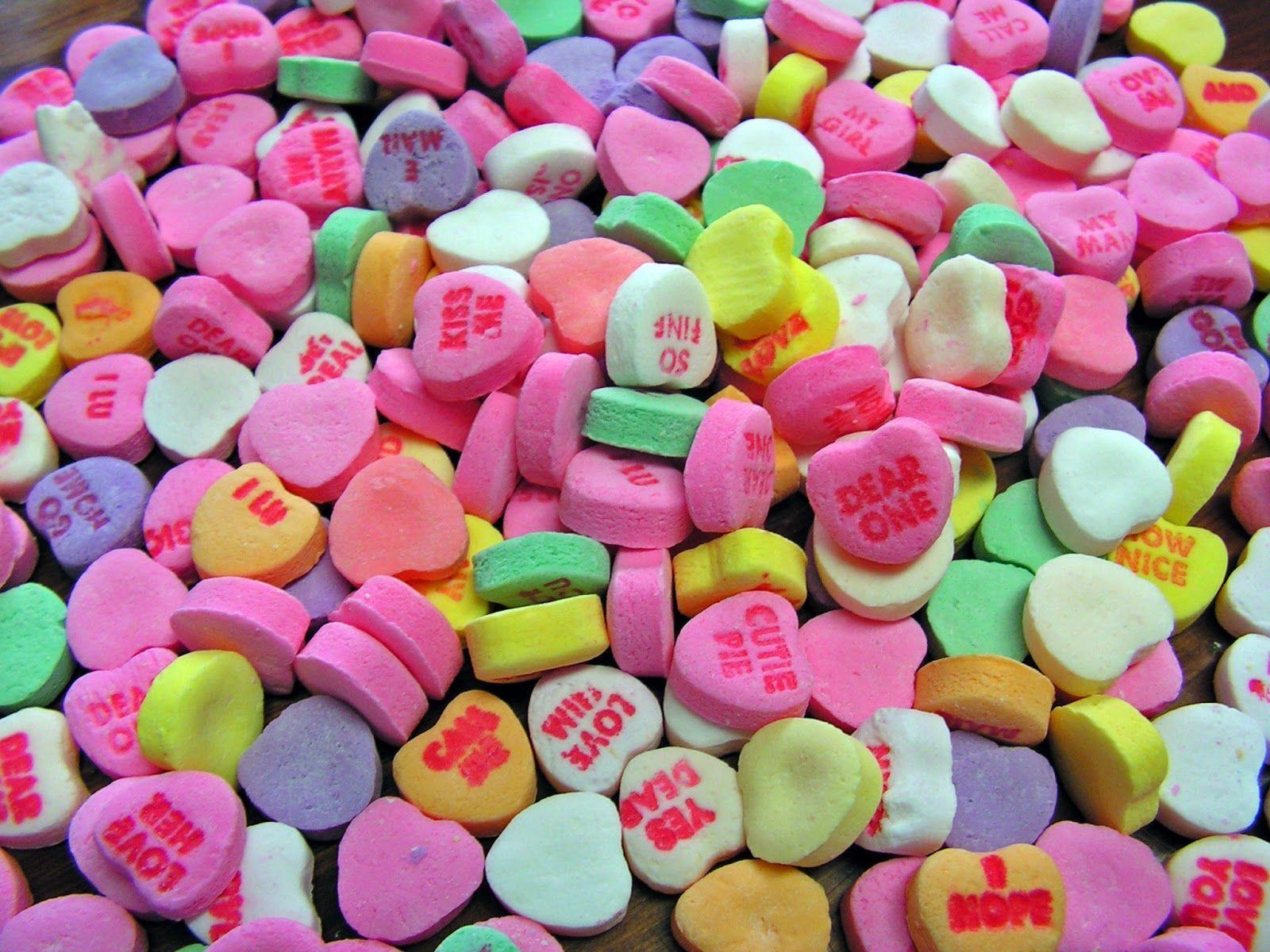 HD wallpaper Saint Valentines Day Candy heartshaped assortedcolor candy  lot with box  Wallpaper Flare