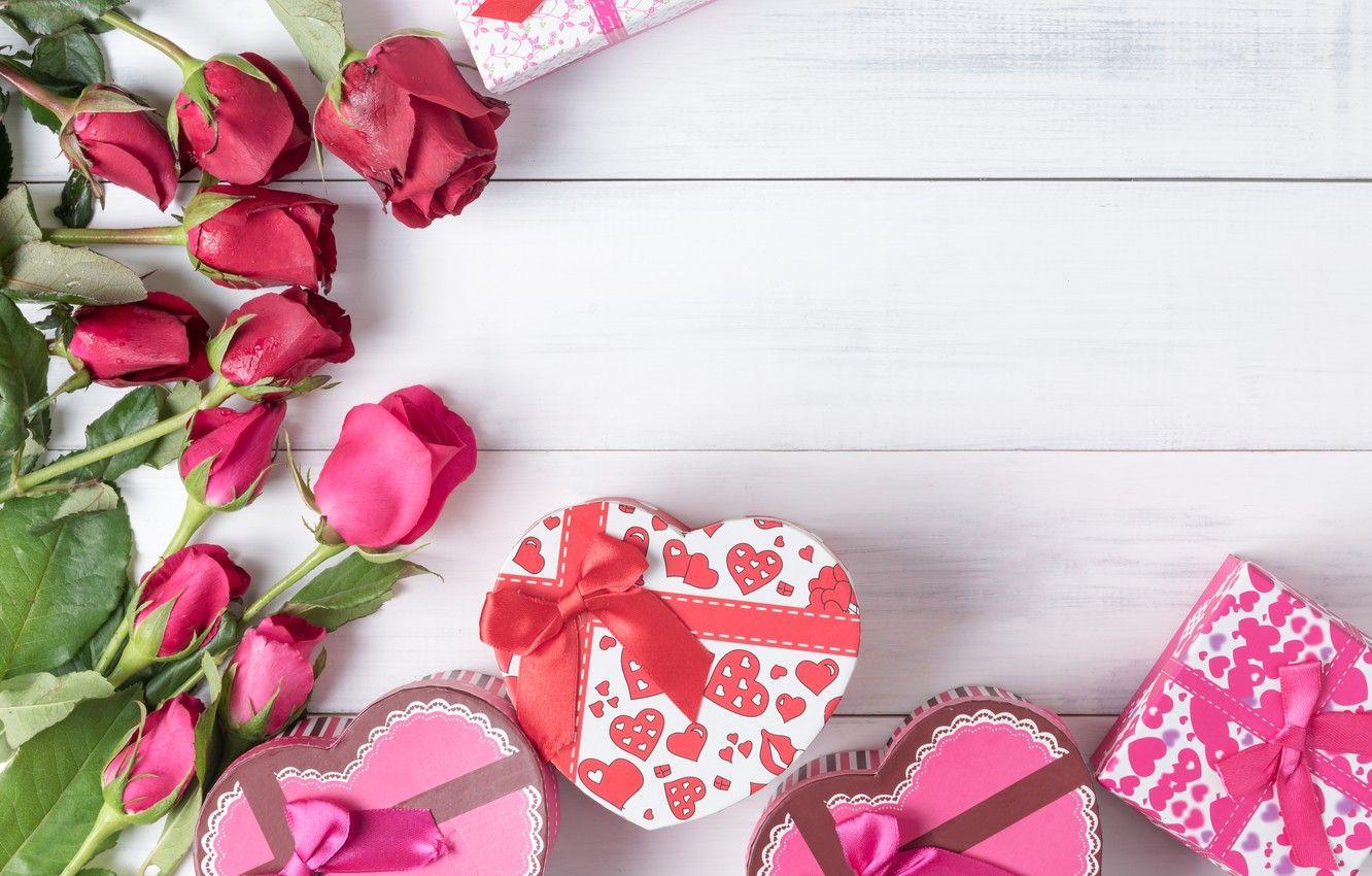 1332x850 Photo Wallpaper Love, Flowers, Heart, Roses, Gifts, 's Day Wallpaper With Flowers Wallpaper & Background Download