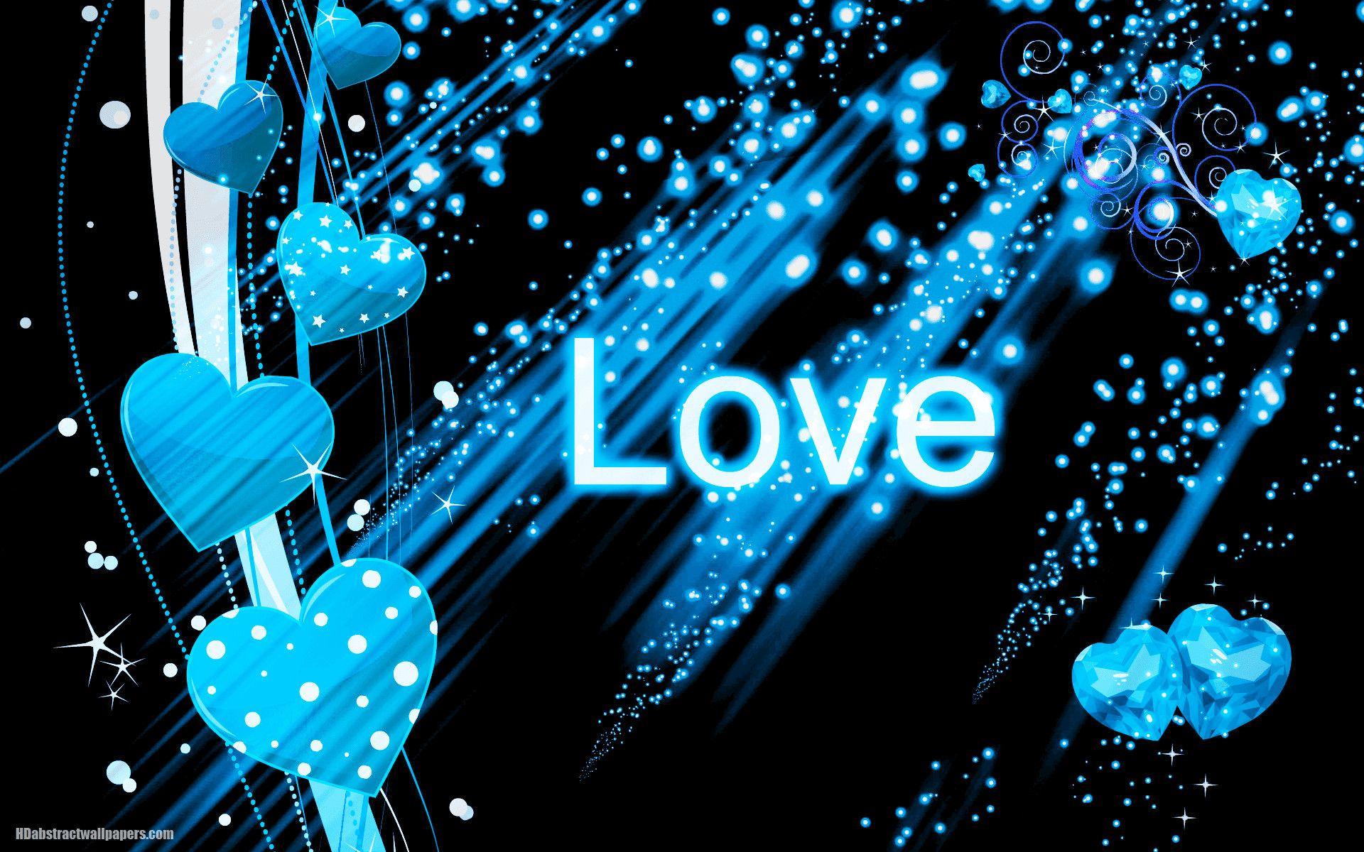 1920x1200 Blue Hearts Wallpaper background picture
