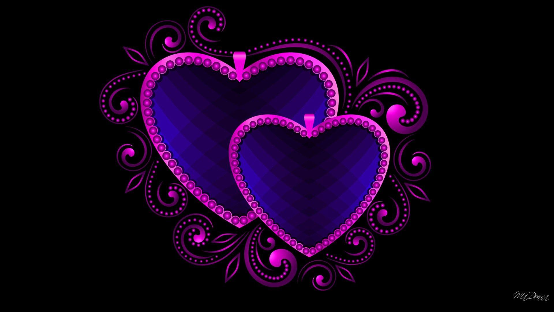 pink-and-blue-hearts-royalty-free-vector-image