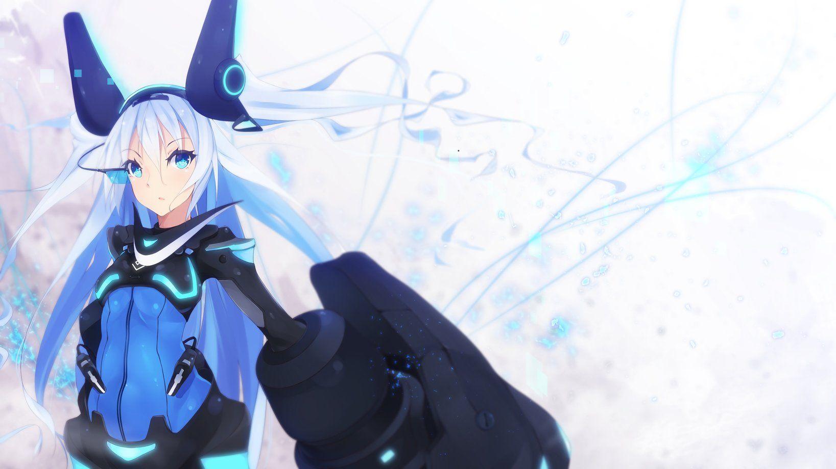 1637x920 Black heart blue eyes bodysuit hyperdimension neptunia long hair mechagirl next black padocchi (kurokitsune) white hair wallpaperx920