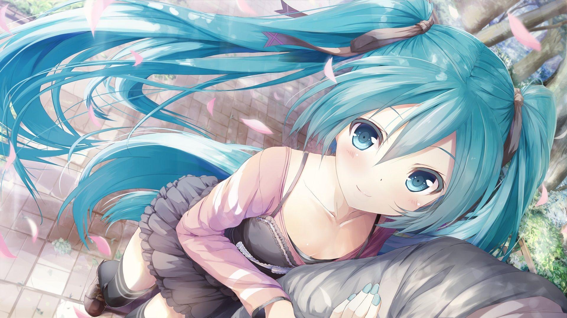 1920x1080 Blue Hair Anime Girl HD Wallpaperx1080