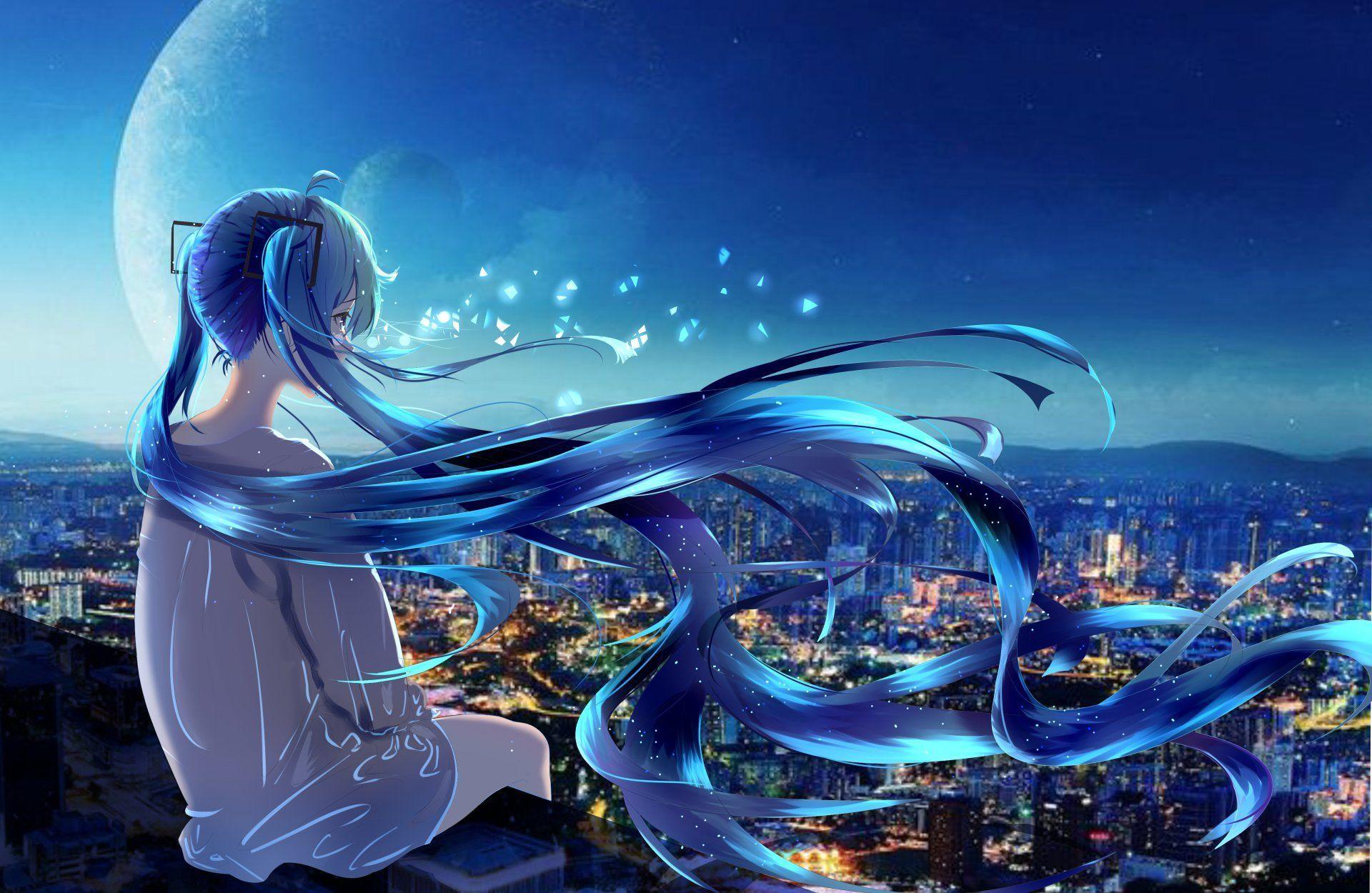 1920x1250 Anime Vocaloid Hatsune Miku Girl Long Hair Blue Hair Wallpaper. Blue anime, Anime wallpaper, Cool anime wallpaper