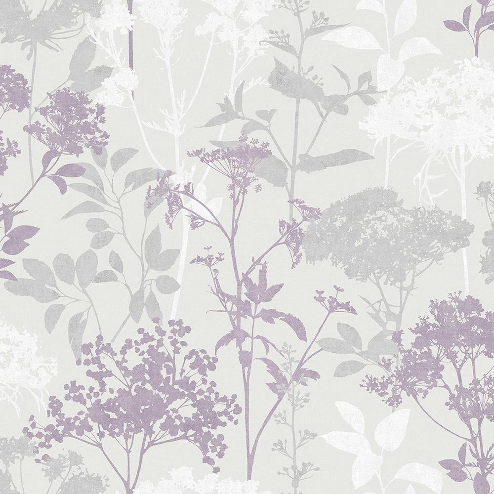 1000x1000 Brewster Brassia Lavender Silhouette Floral Paper Strippable Roll (Covers 56.4 Sq. Ft.) 2766 42034 Home Depot. Floral Wallpaper, Purple Wallpaper, Brewster Wallpaper
