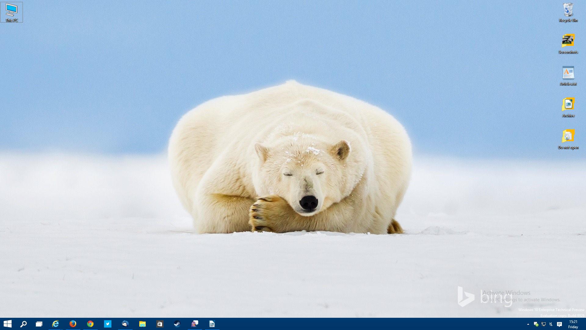 1920x1080 Microsoft Celebrates Polar Bear Day with Absolutely Awesome HD Wallpaper