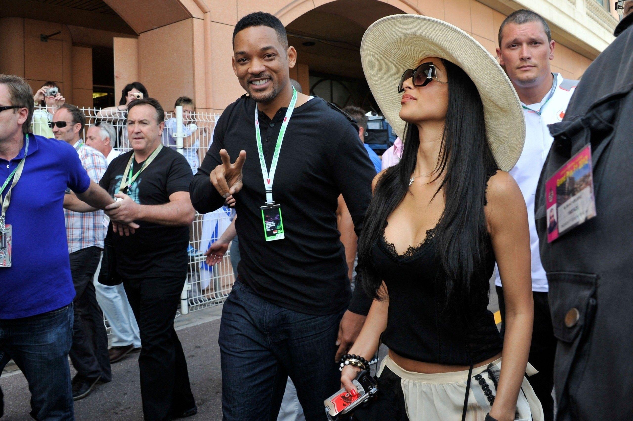 2560x1703 Will Smith and Nicole Scherzinger at Monaco Grand Prix Practise