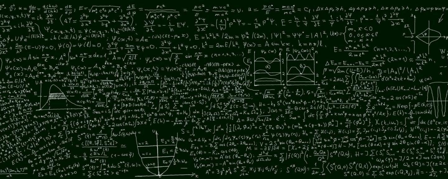 1440x576 Quantum Physics Blackboard