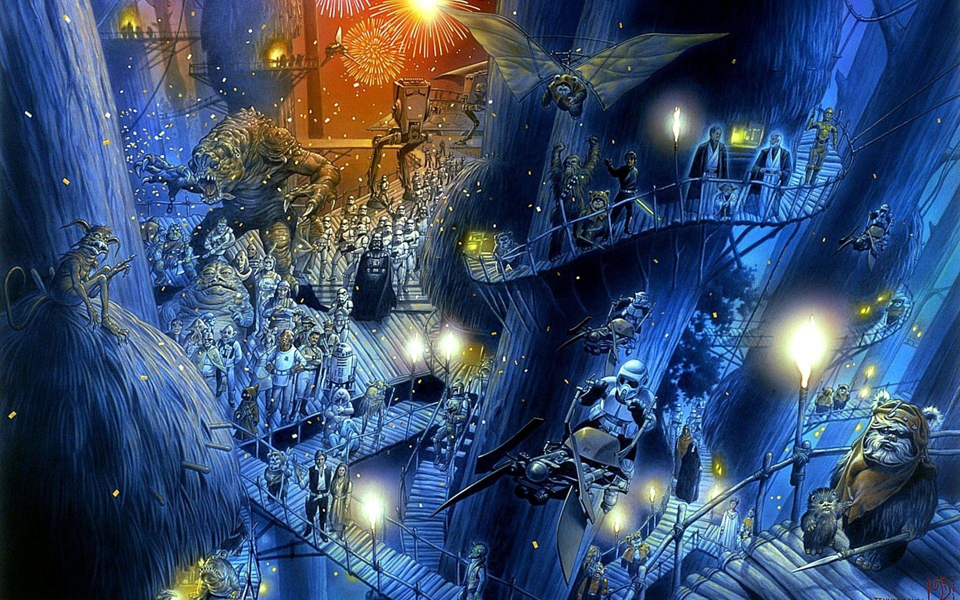 1920x1200 Star wars blue and orange science fiction wallpaper. AllWallpaper
