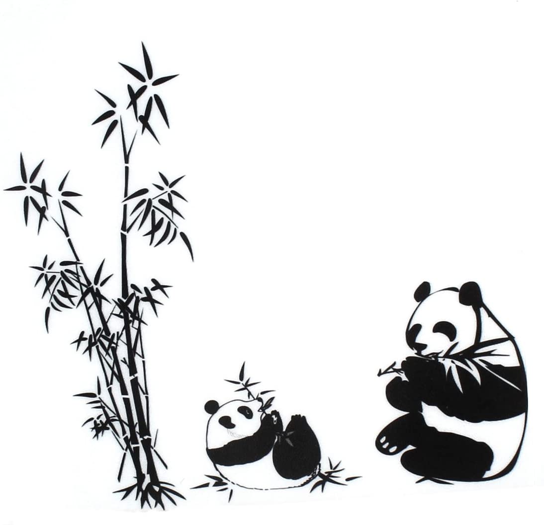 1094x1057 uxcell DIY Panda Bamboo Pattern Removable Wall Sticker Room Wallpaper: Home & Kitchen