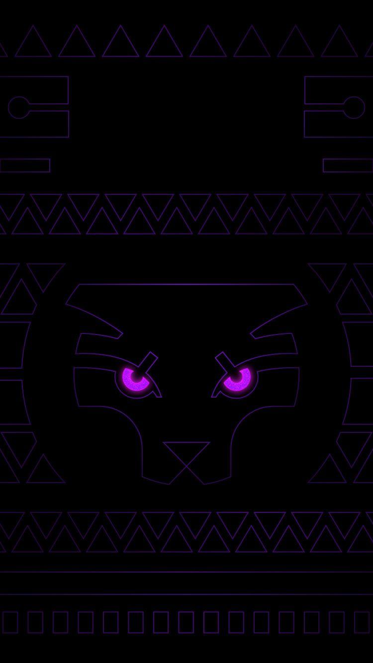 750x1334 black panther neon variant wallpaper pack phone •.!