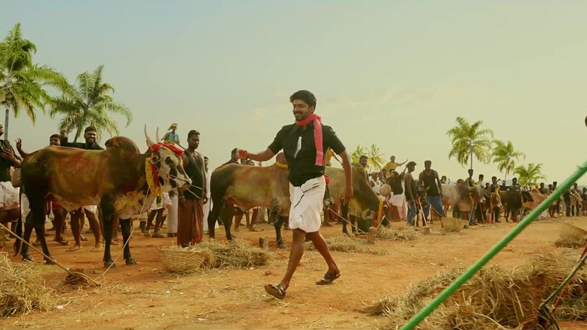 1920x1080 Mersal Wallpaper HD Background Free Download