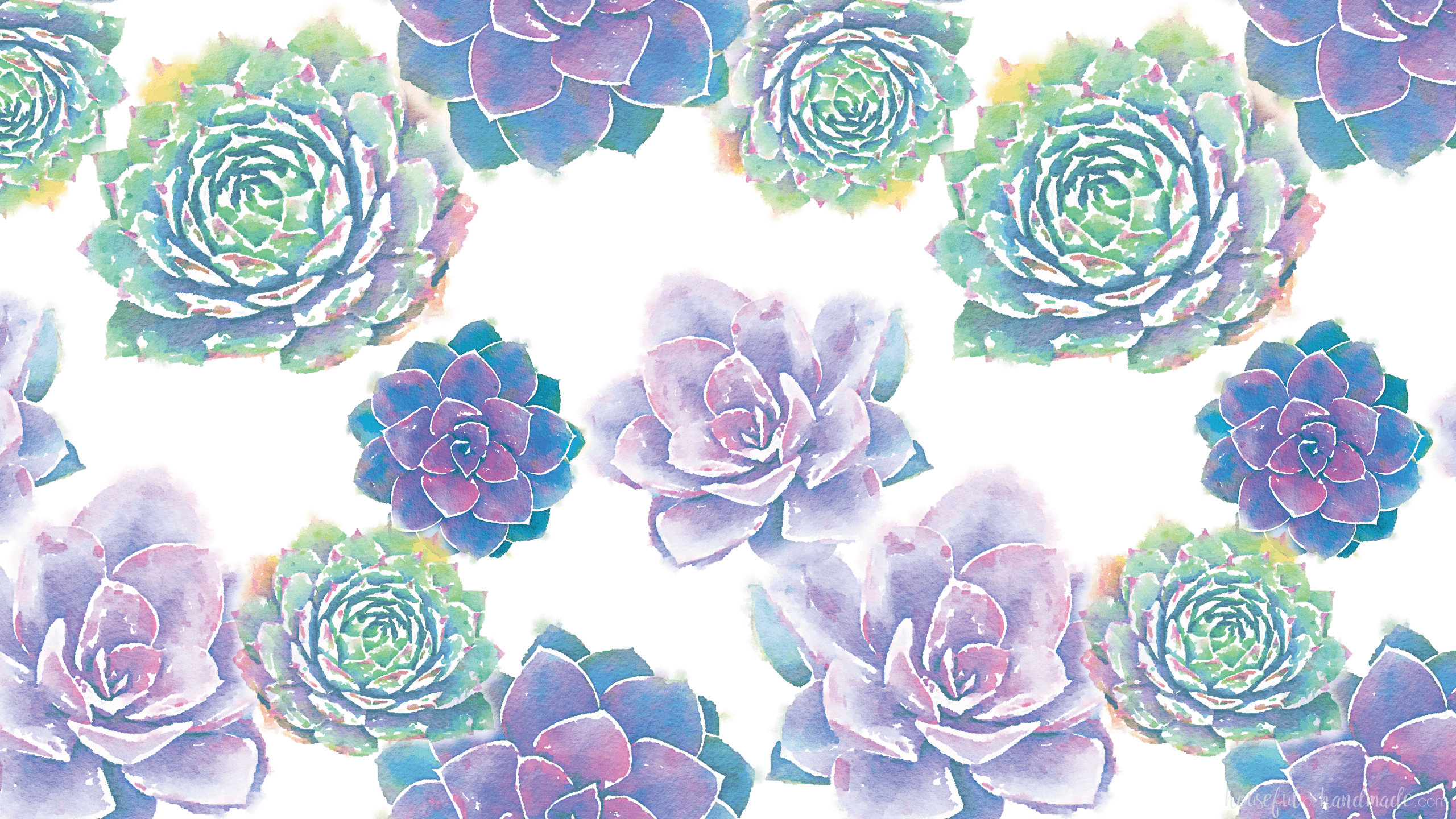 2560x1440 Fruit Watercolor Desktop Wallpaper
