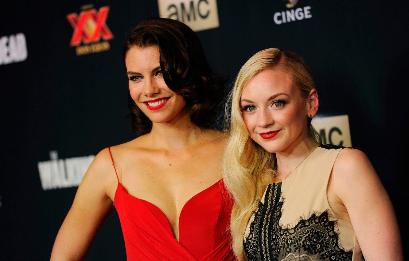 1332x850 Wallpaper Lauren Cohan, Emily Kinney, Walking image for desktop, section девушки