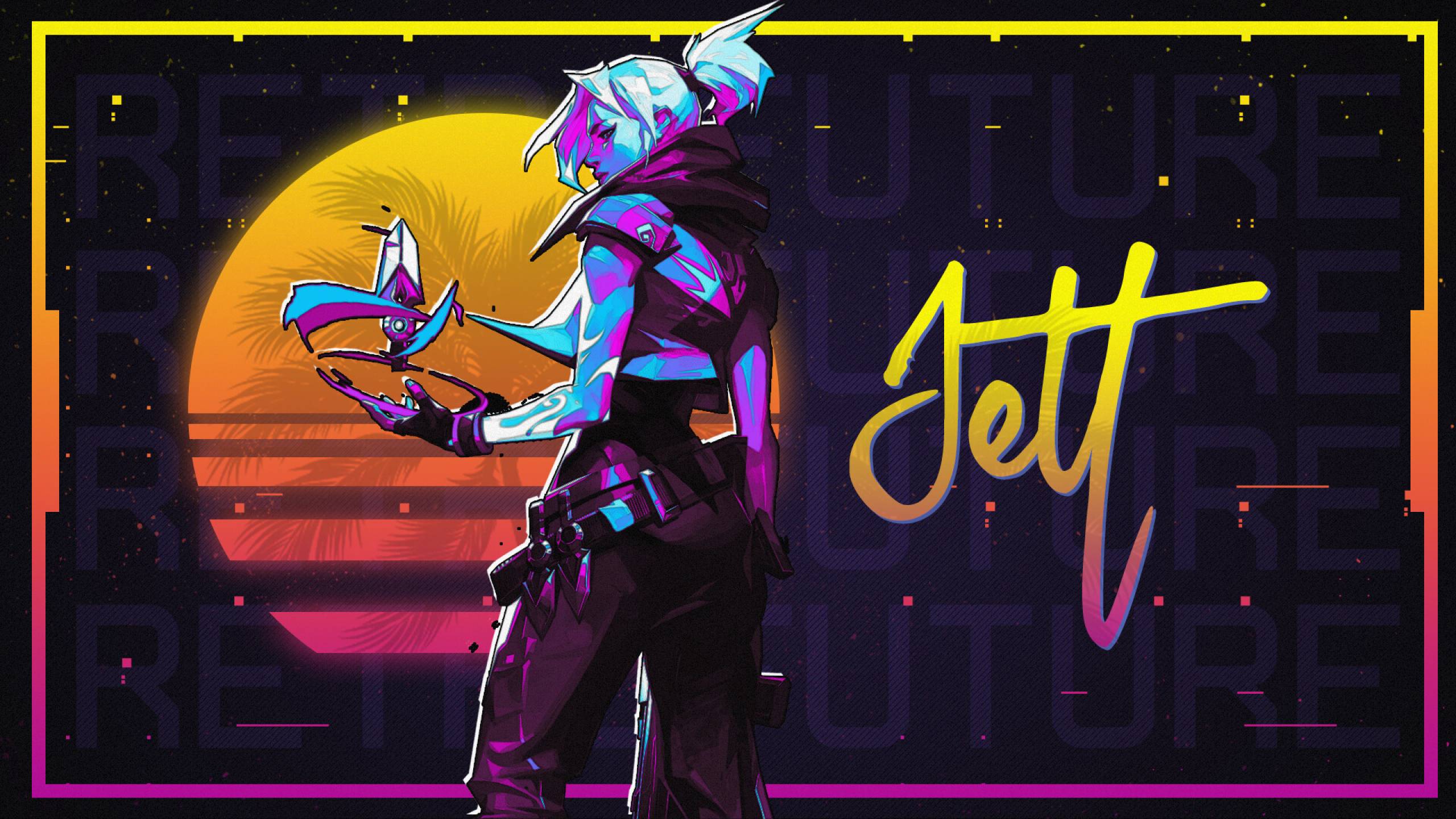 2560x1440 Jett Valorant Neon Art 1440P Resolution Wallpaper, HD Games 4K Wallpaper, Image, Photo and Background