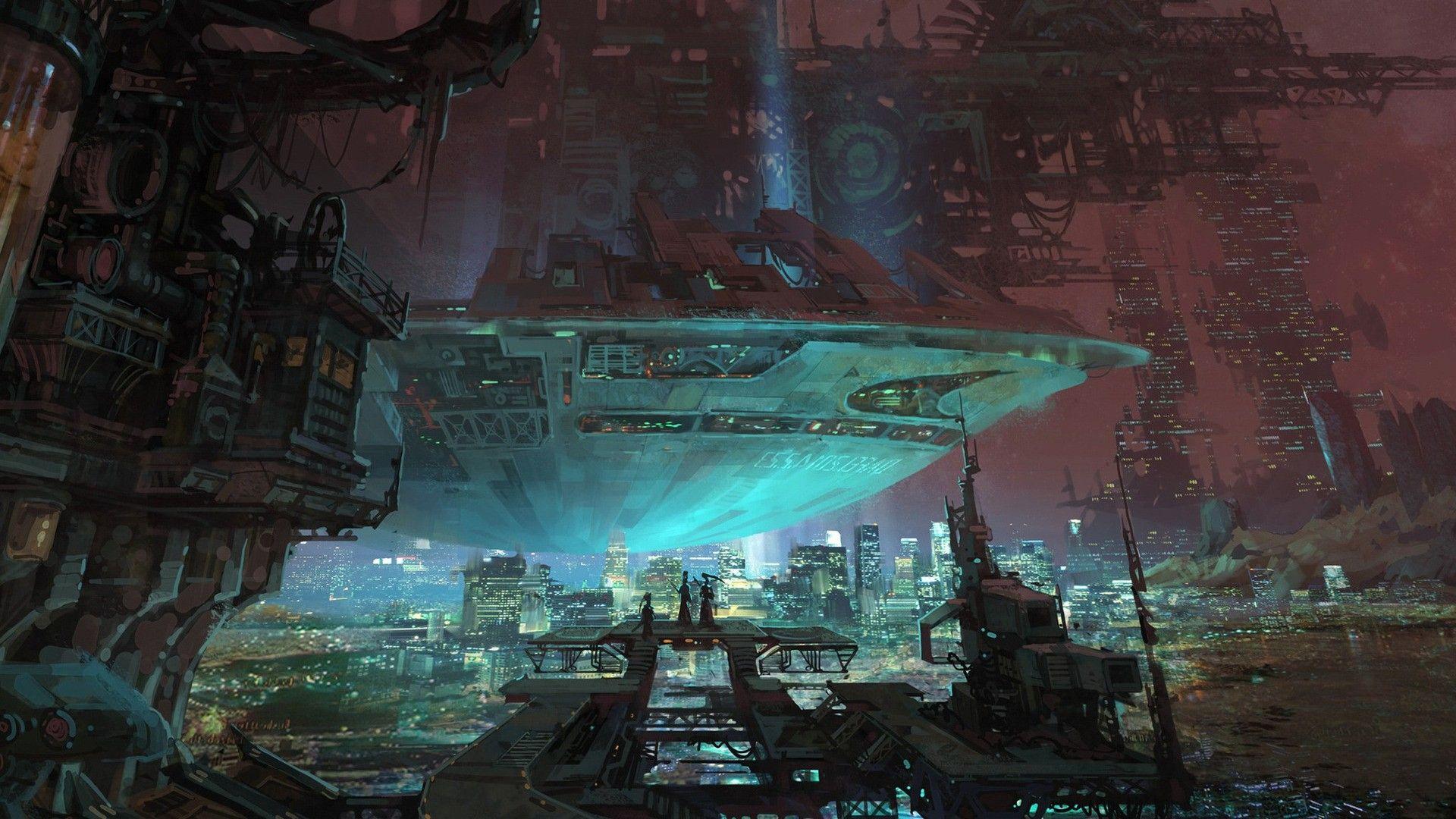 1920x1080 futuristic, futuristic city, city, artwork, fantasy art, concept art