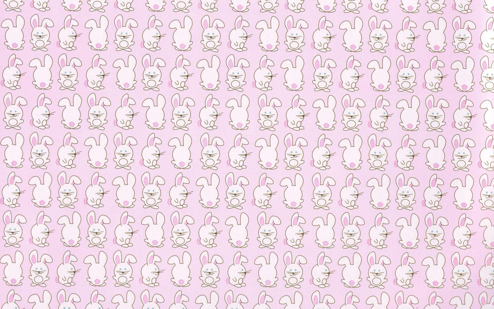 1920x1200 Kawaii Bunny Pattern Wallpaper .