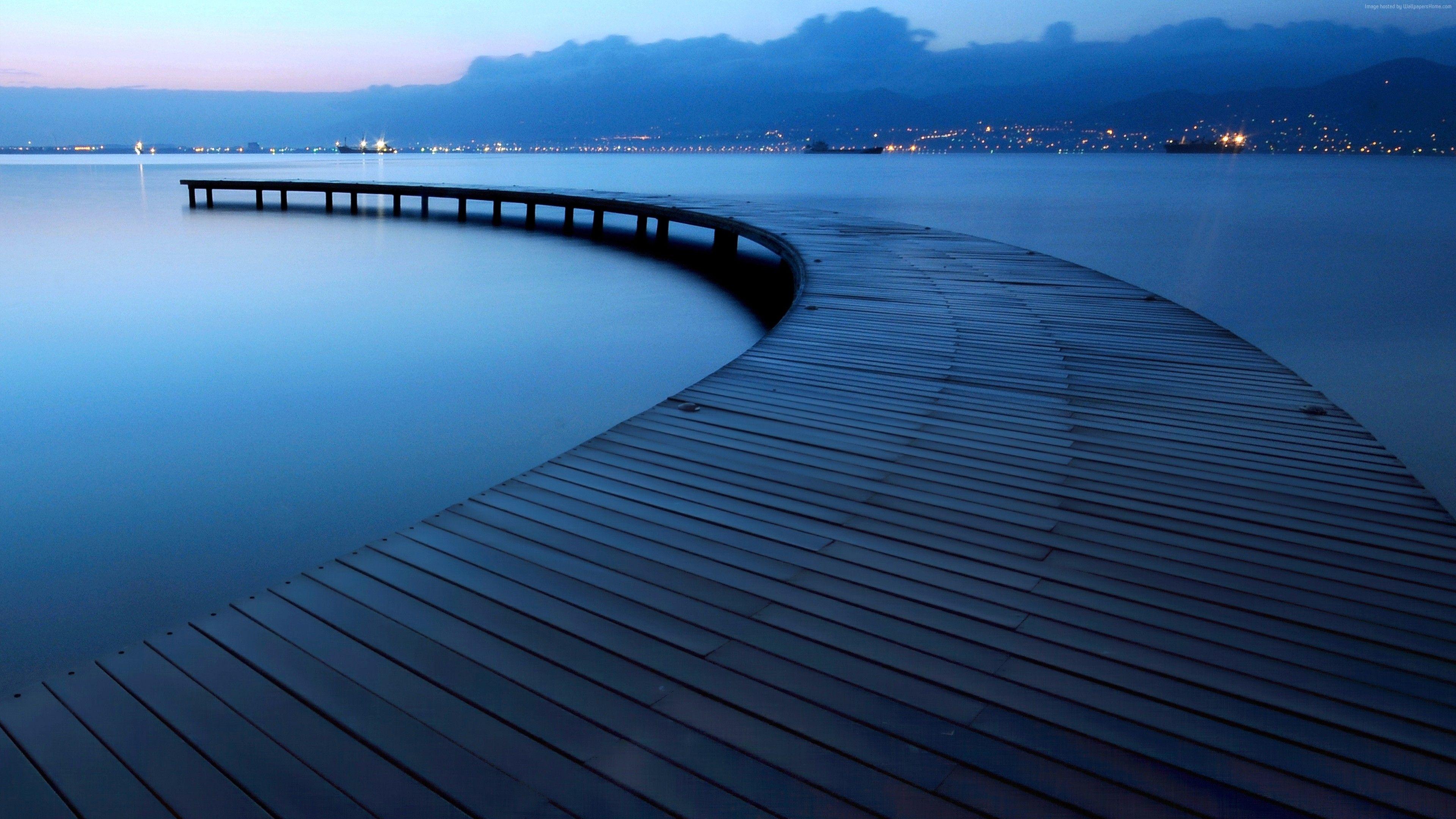 3840x2160 evening, #pier, #lake, k, k Wallpaper Shots Wallpaper 4k Wallpaper & Background Download