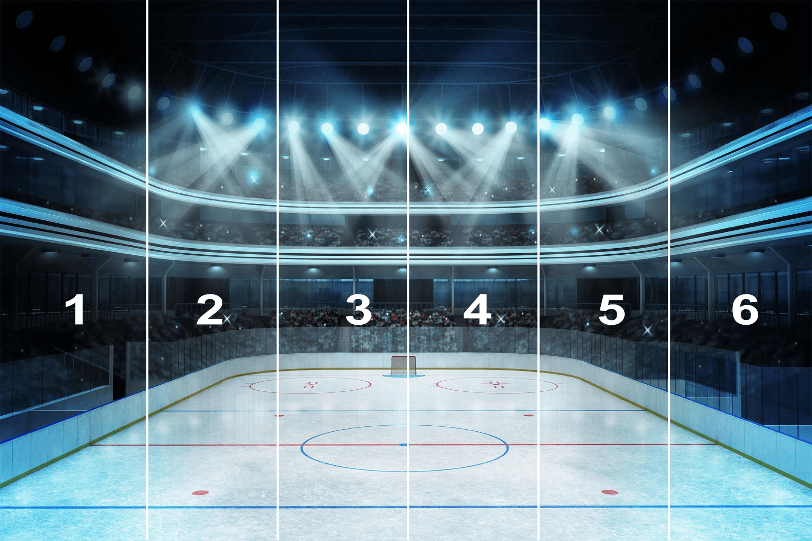 1600x1066 LIGHTS ICE HOCKEY Rink Wall Mural Photo Wallpaper GIANT WALL DECOR - $104.21