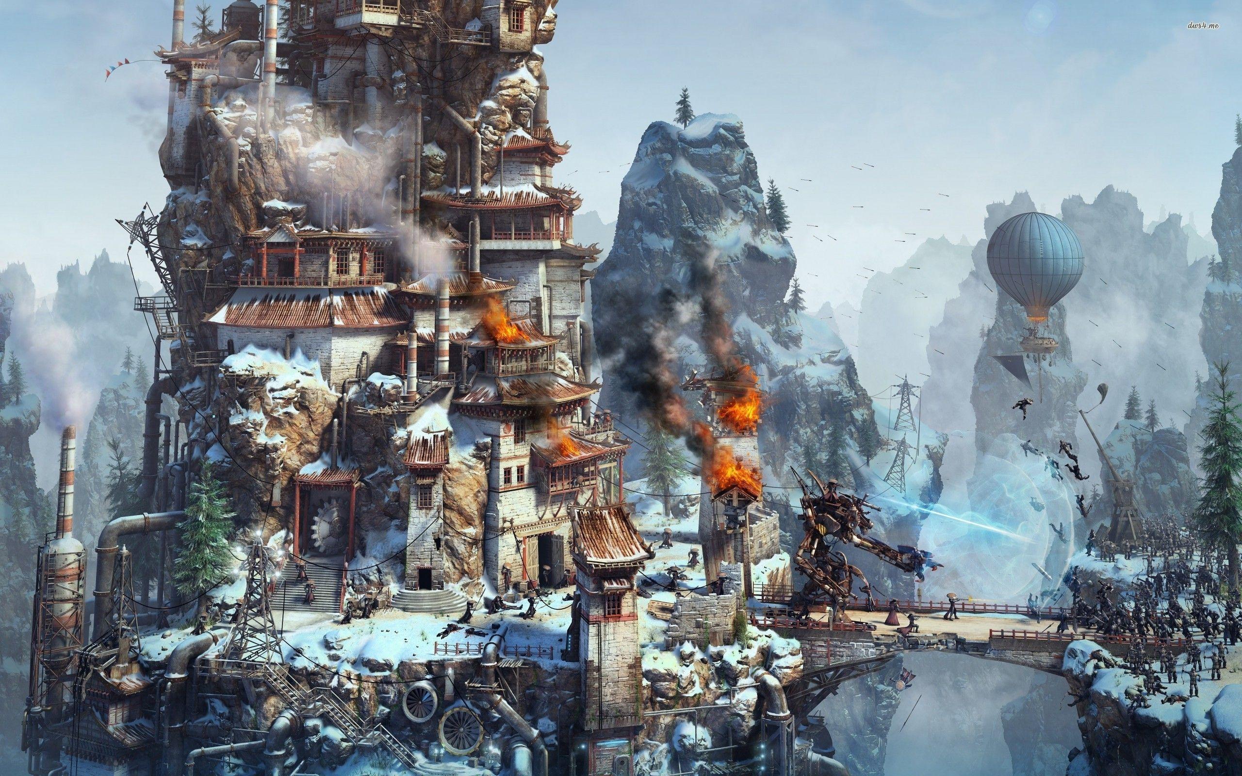 2560x1600 Sci Fi Wallpaper. Steampunk wallpaper, Steampunk city, Steampunk art