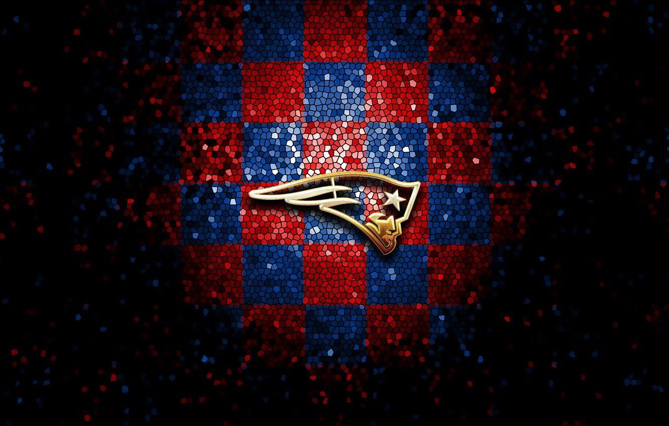1332x850 Wallpaper wallpaper, sport, logo, NFL, glitter, checkered, New England Patriots image for desktop, section спорт