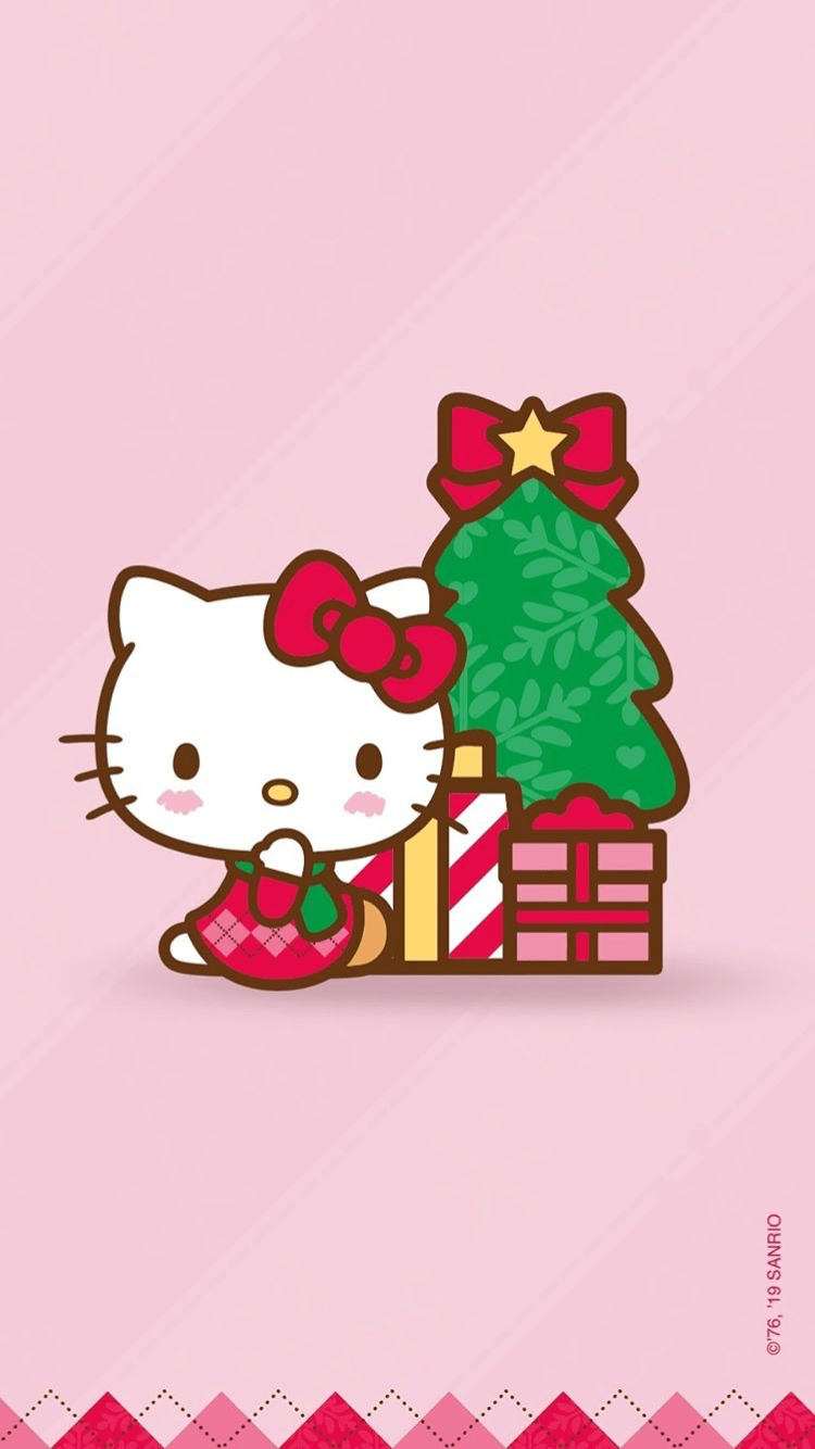 Hello kitty christmas wallpaper iphone  Hello kitty printables Hello  kitty christmas Sanrio hello kitty