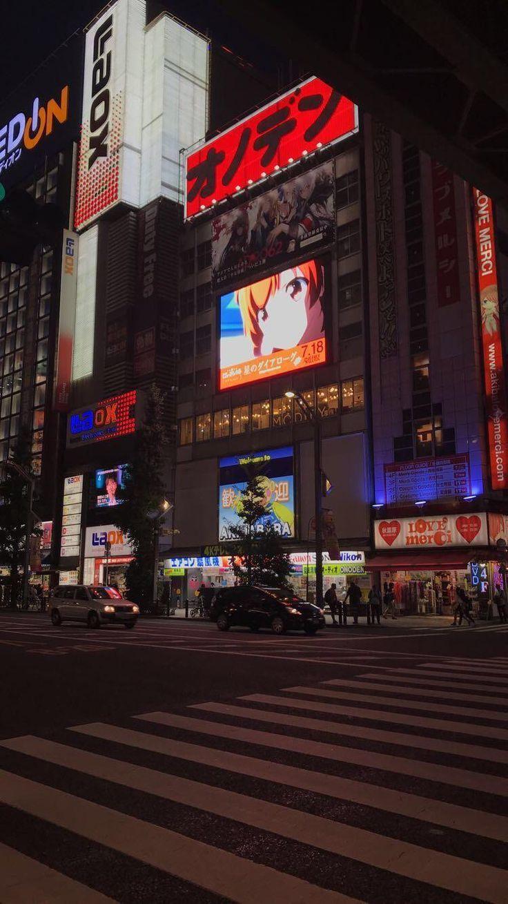 736x1309 Akihabara district Tokyo. Aesthetic japan, Tokyo night, City aesthetic