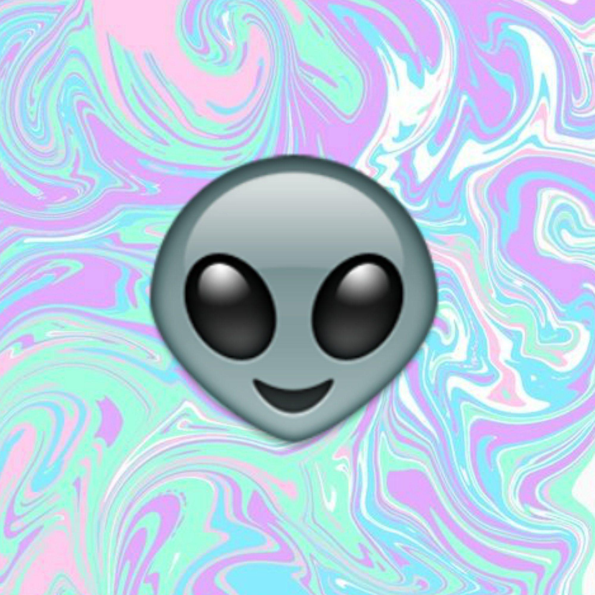 2000x2000 Alien Emoji with Cute Background .