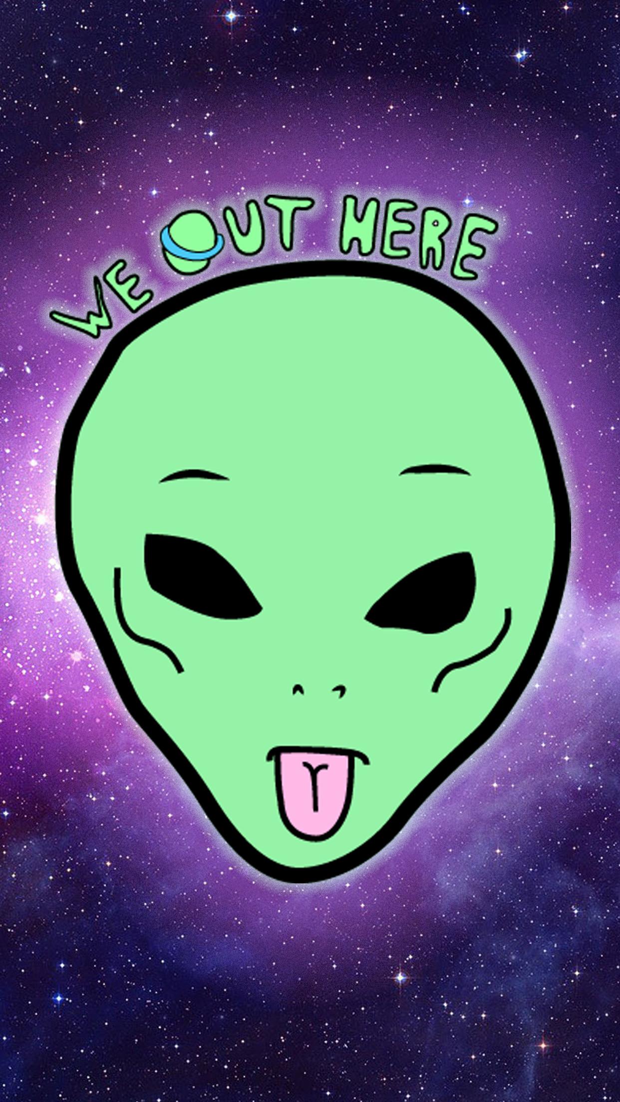 1242x2208 Trippy Alien Wallpaper