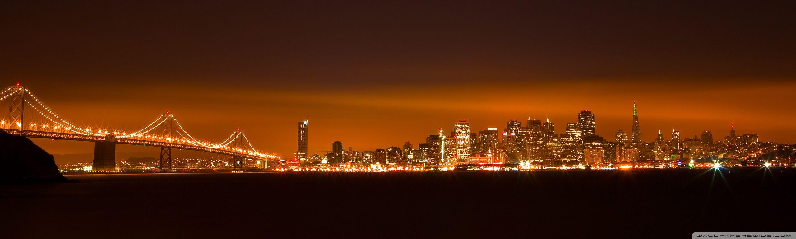 2560x768 San Francisco Lights Ultra HD Desktop Background Wallpaper for 4K UHD TV : Multi Display, Dual Monitor : Tablet