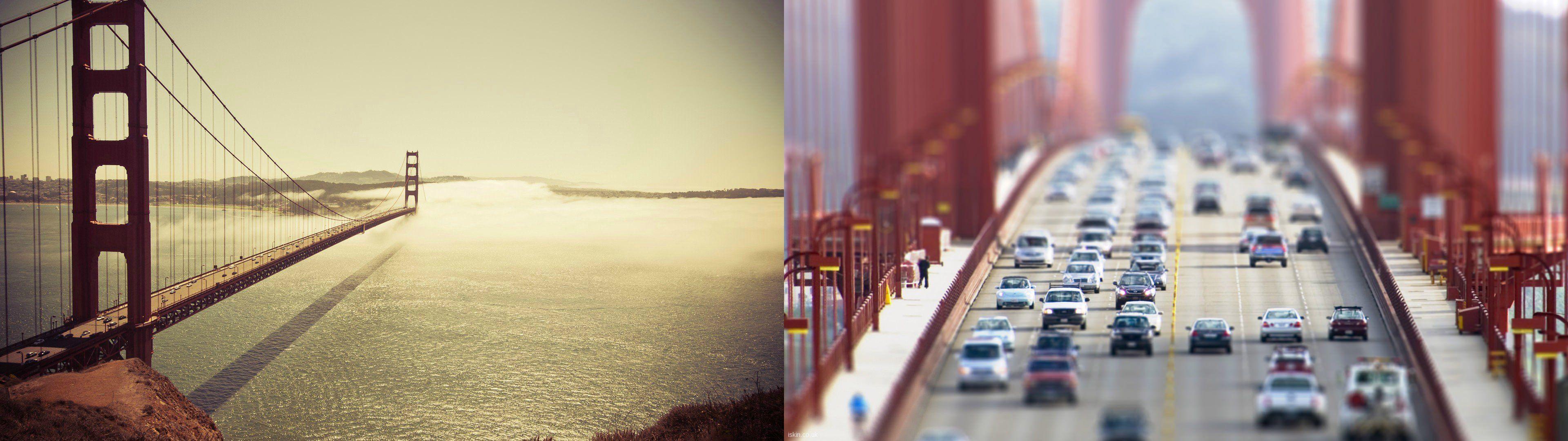 3840x1080 Golden Gate Bridge Dual Screen Wallpaperx1080