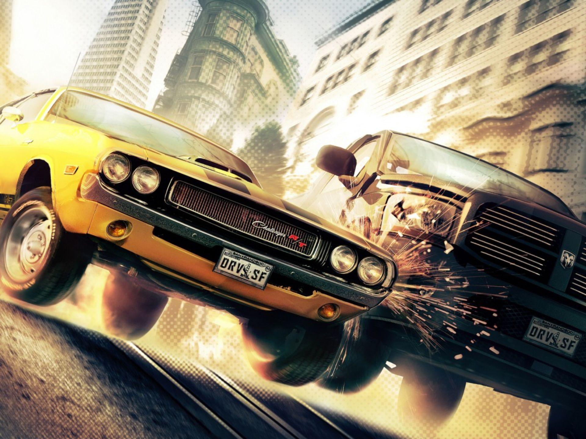 1920x1440 Racing Crashing Driver San Francisco Desktop Wallpaper Challenger 1970 Driver San Francisco