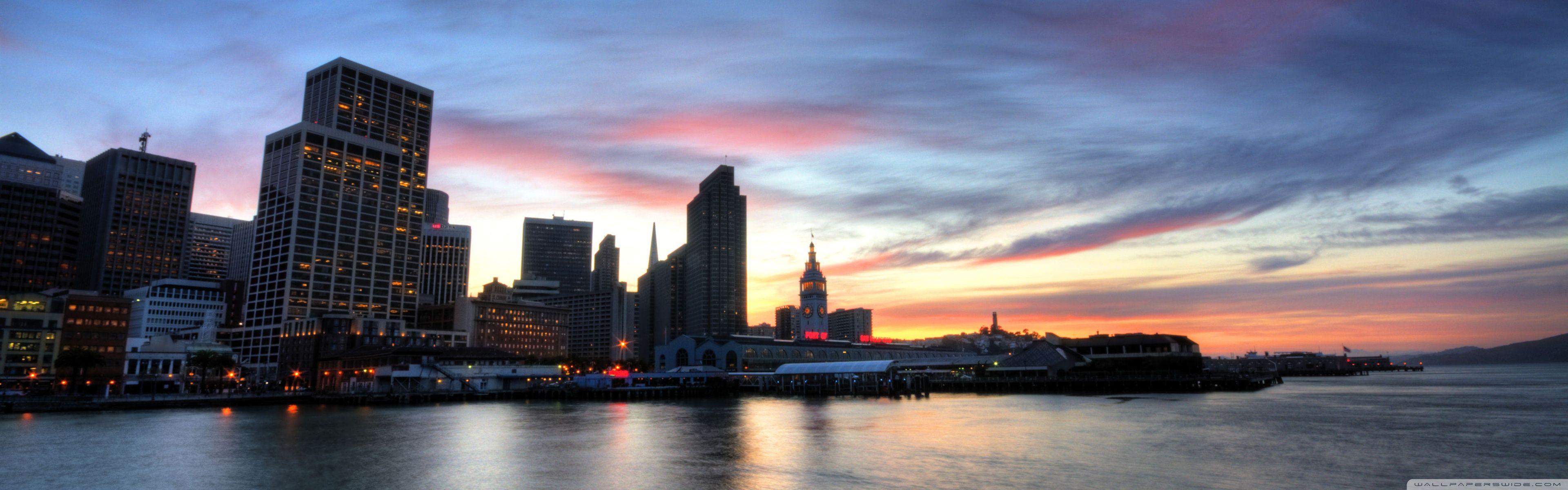 3840x1200 San Francisco Skyline Ultra HD Desktop Background Wallpaper for 4K UHD TV : Multi Display, Dual Monitor : Tablet