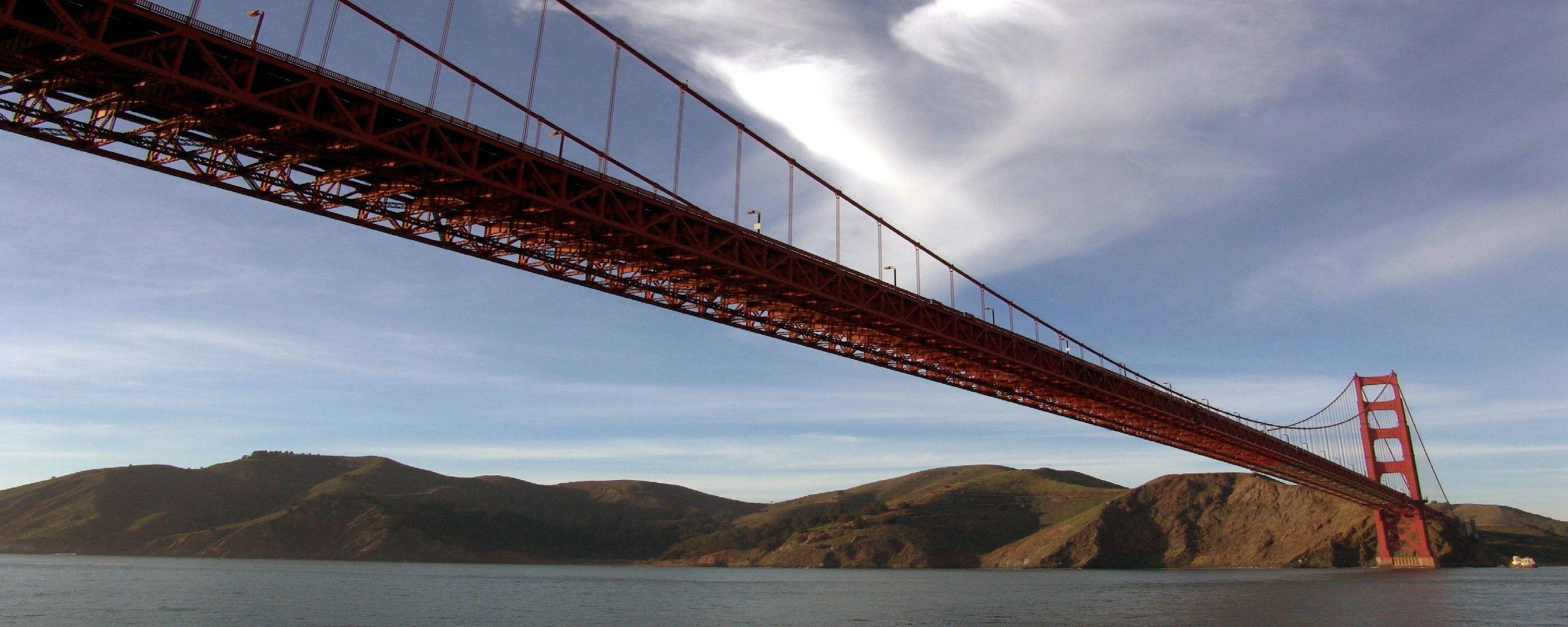 2560x1024 Cool Dual Monitor Wallpaper Gate Bridge HD Wallpaper