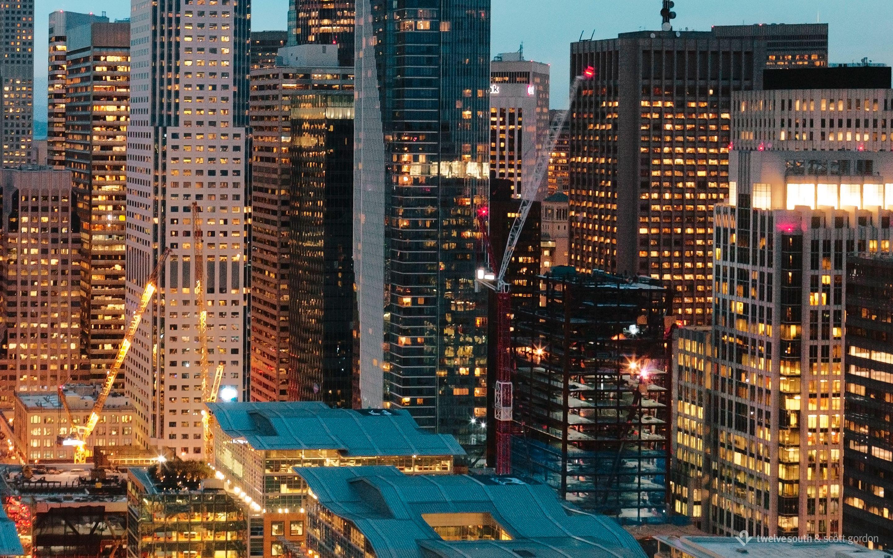 2880x1800 Dual screen San Francisco wallpaper