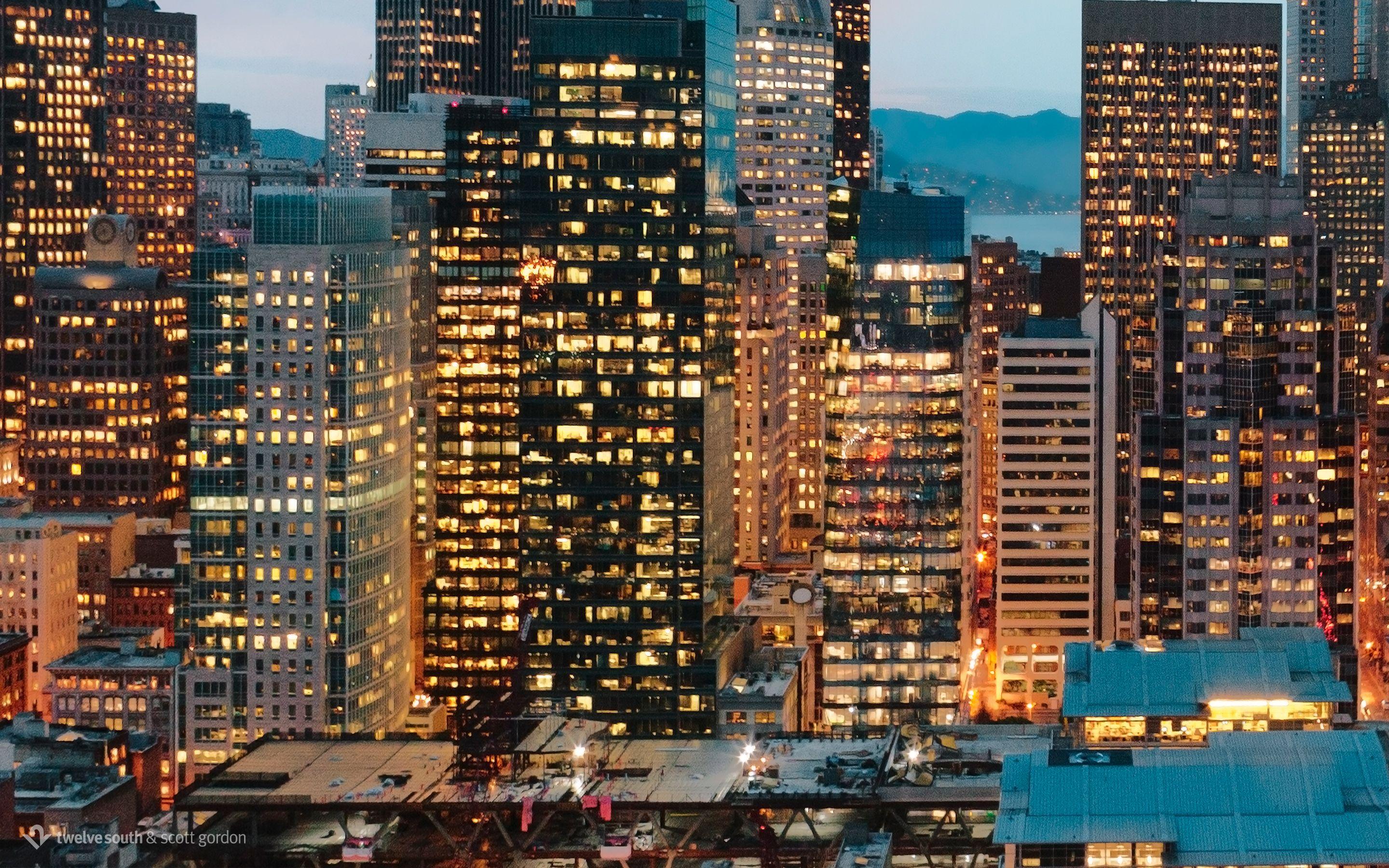 2880x1800 Dual screen San Francisco wallpaper