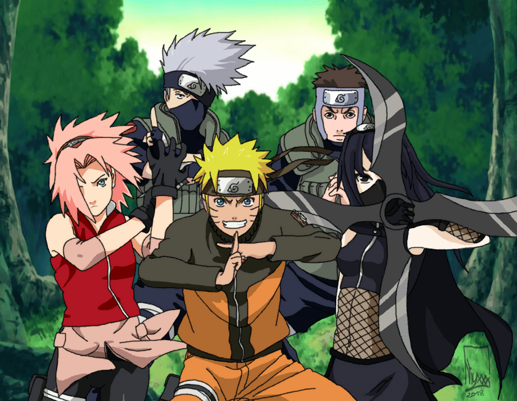 1024x795 Naruto Team 7 .