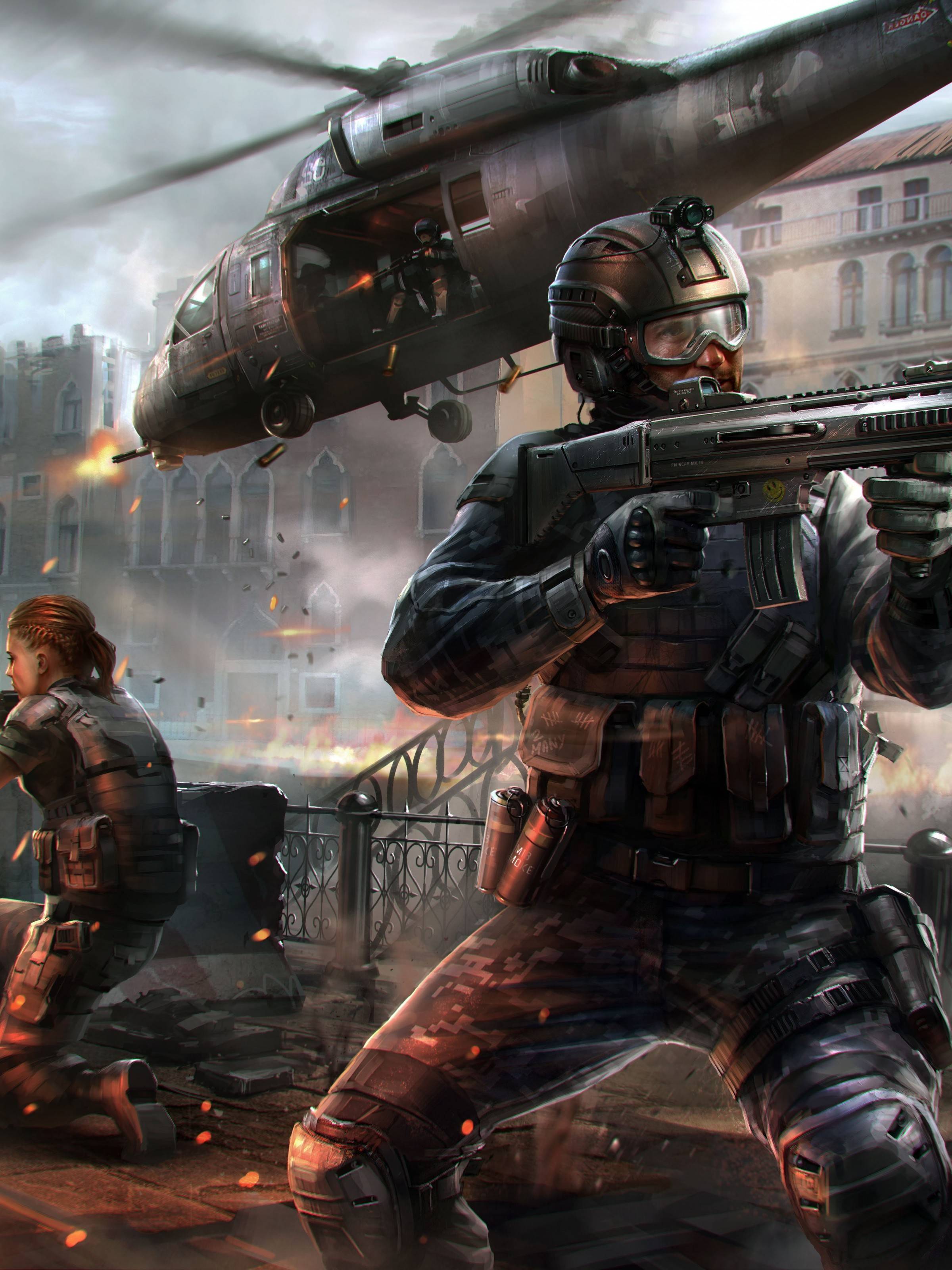 2400x3200 Modern Combat Artwork, War Combat 5 4k Wallpaper & Background Download