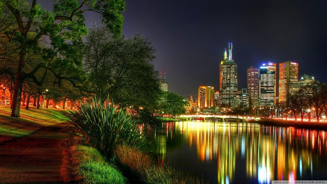 1280x720 Melbourne At Night ❤ 4K HD Desktop Wallpaper for 4K Ultra HD TV