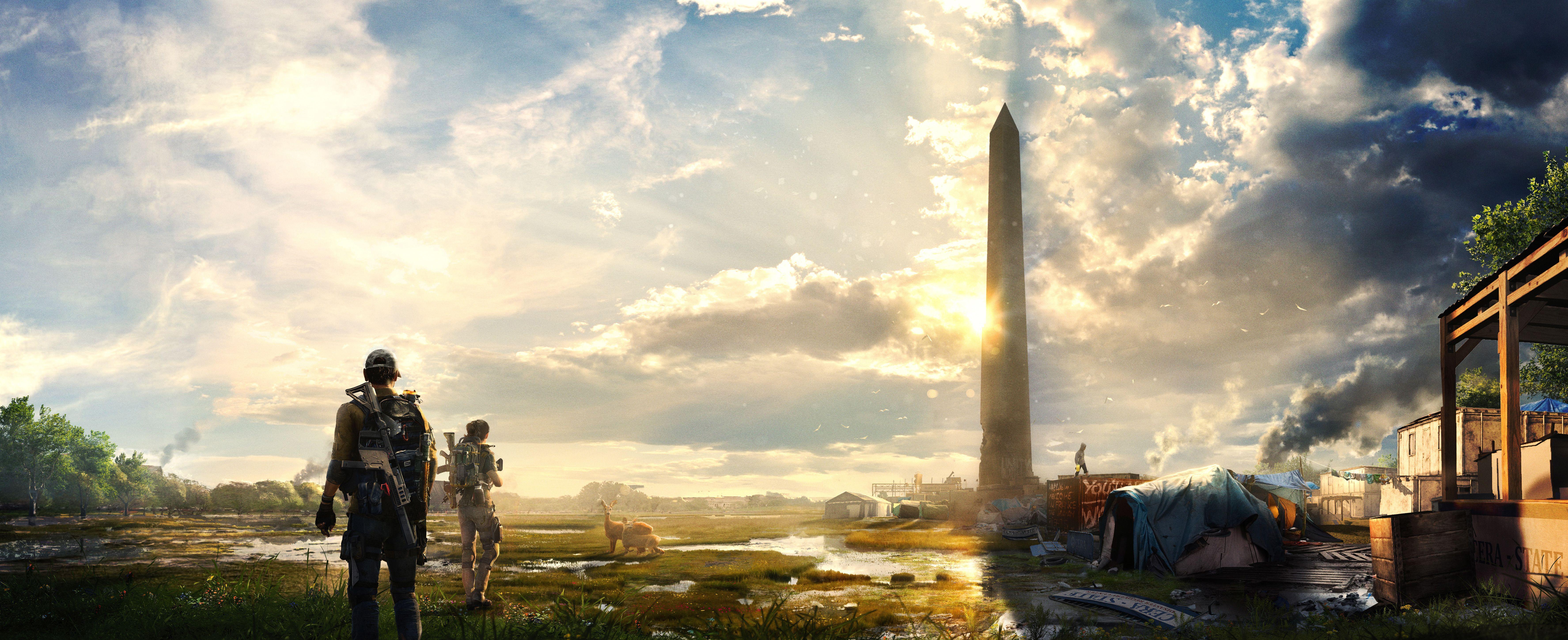 7100x2900 Tom Clancy's The Division 2 Wallpaper