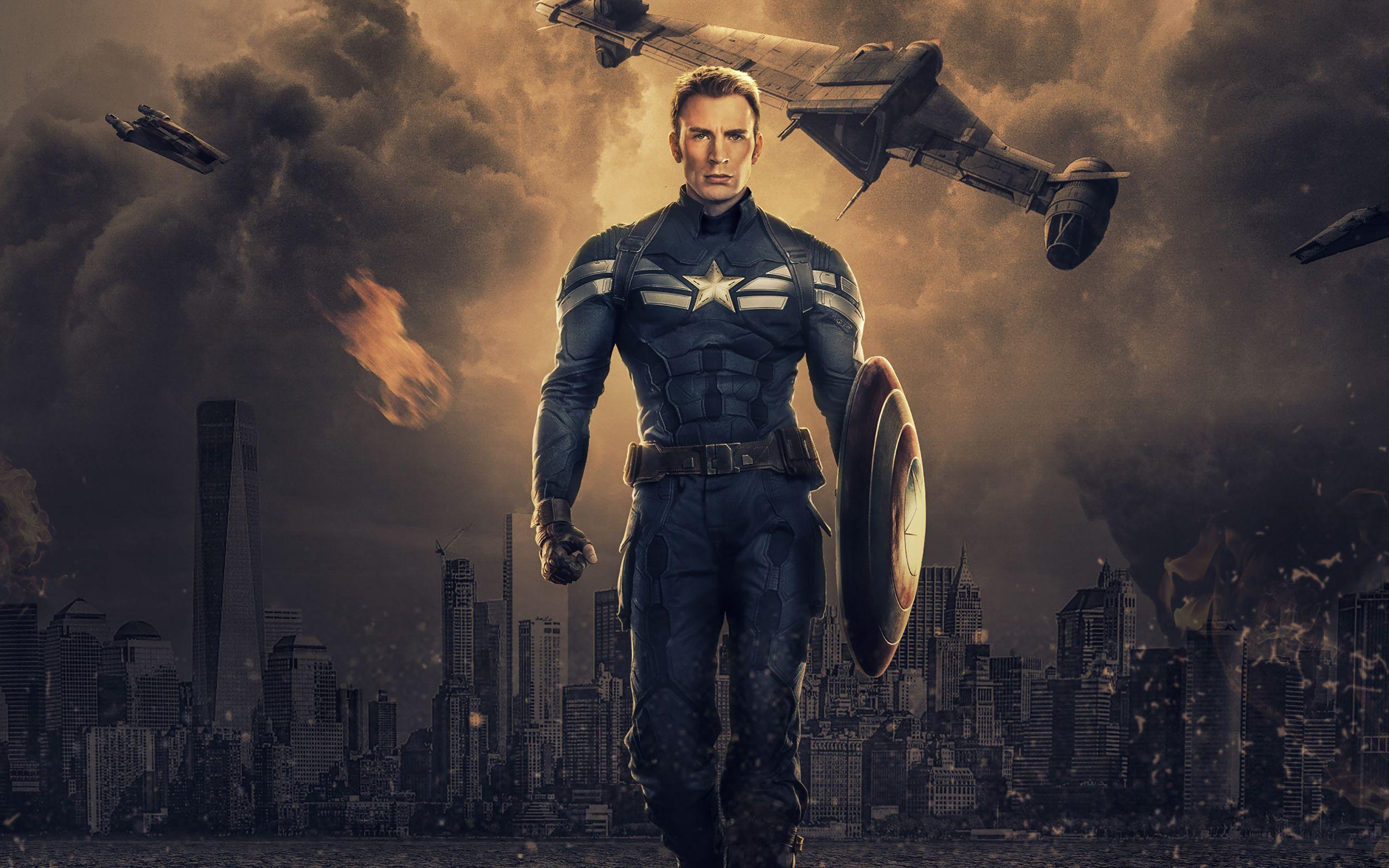 2560x1600 Captain America, The Winter Soldier, Chris Evans Wallpaper HD Wallpaper