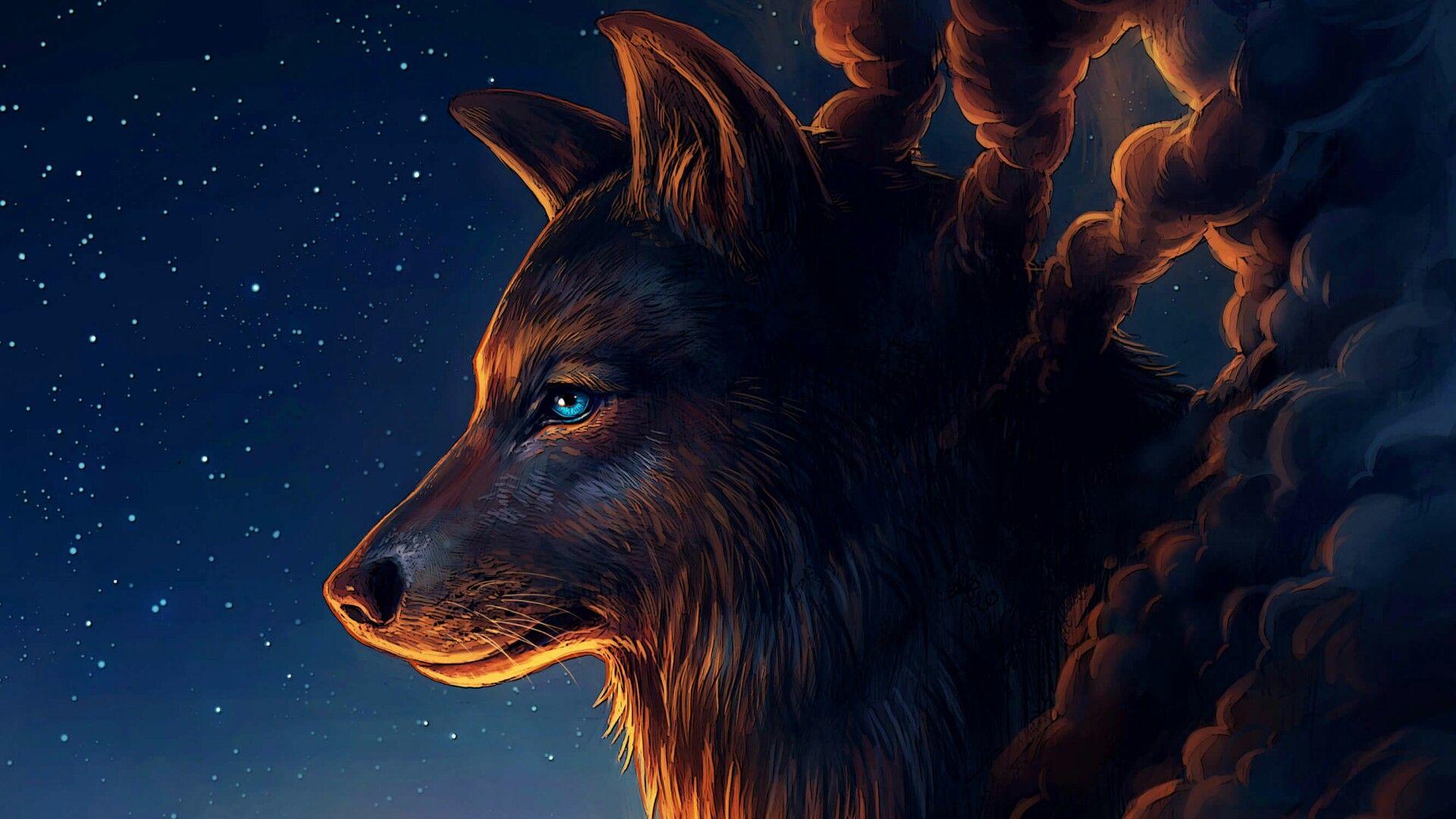 Artistic animation of a wolf Wallpaper 4k Ultra HD ID:3822