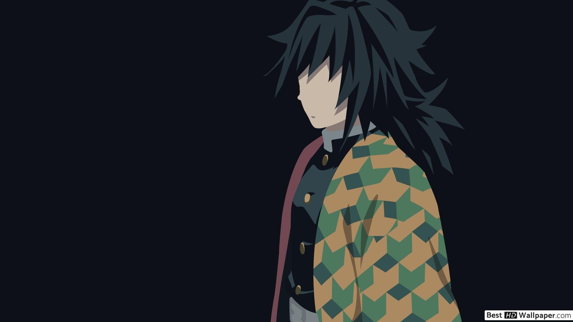 1920x1080 Demon Slayer Giyuu Tomioka Minimalist HD wallpaper download